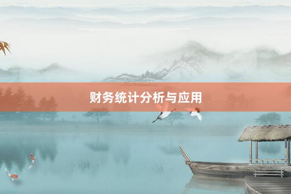 财务统计分析与应用